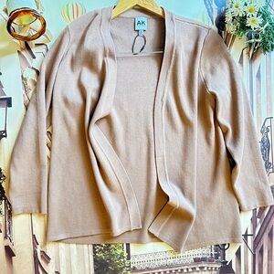 Anne Klein tan Knit Cardigan